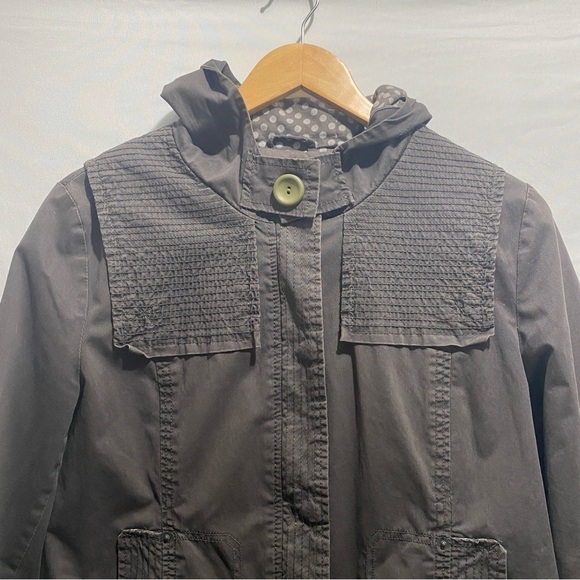 Kismet beige/grey zip snap hooded jacket women’s size M - Picture 3 of 16